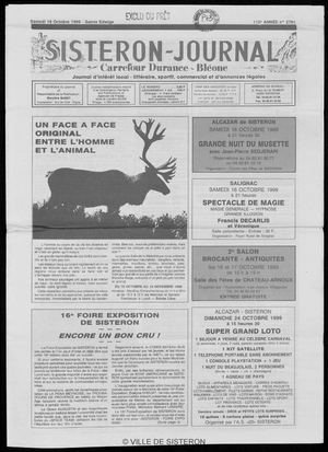 Le Sisteron Journal du 16/10/1999