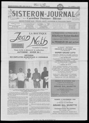 Le Sisteron Journal du 23/10/1999
