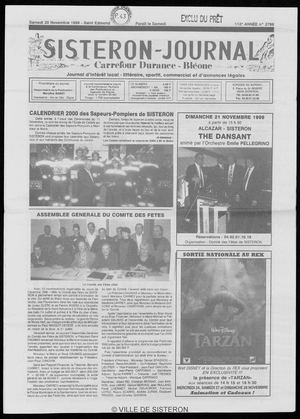 Le Sisteron Journal du 20/11/1999