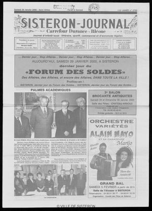 Le Sisteron Journal du 29/01/2000