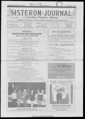 Le Sisteron Journal du 03/06/2000