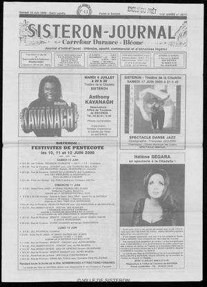 Le Sisteron Journal du 10/06/2000
