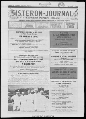 Le Sisteron Journal du 24/06/2000