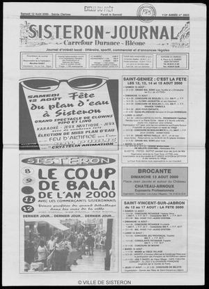 Le Sisteron Journal du 12/08/2000