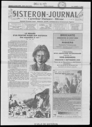 Le Sisteron Journal du 19/08/2000