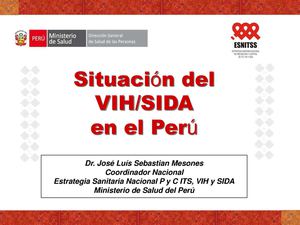 Situación Del Vih Sida En El Perú