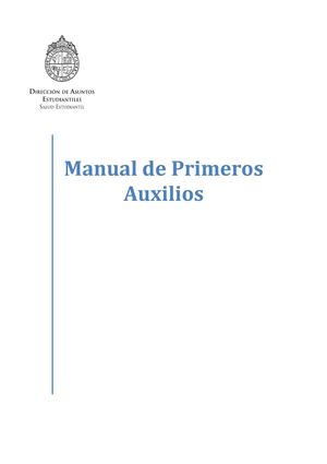 Manual De Primeros Auxilios