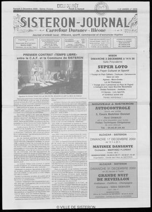 Le Sisteron Journal du 02/12/2000
