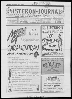 Le Sisteron Journal du 24/02/2001