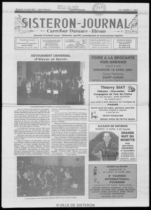 Le Sisteron Journal du 14/04/2001