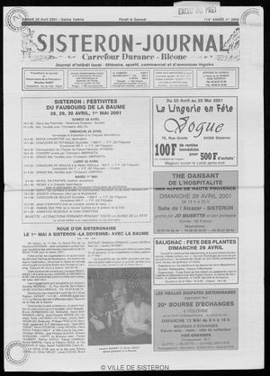 Le Sisteron Journal du 28/04/2001