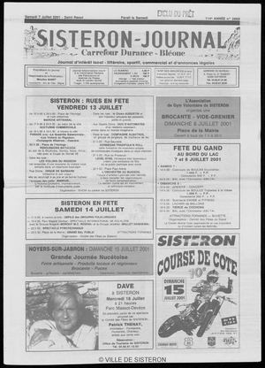 Le Sisteron Journal du 07/07/2001