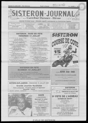 Le Sisteron Journal du 14/07/2001