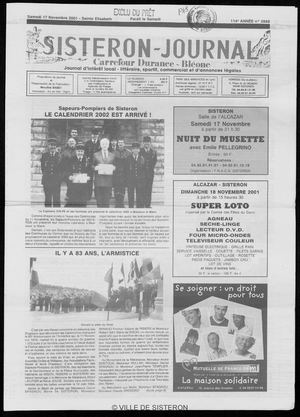 Le Sisteron Journal du 17/11/2001