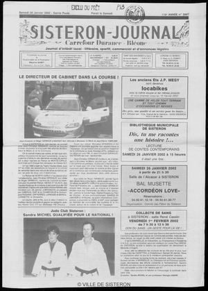 Le Sisteron Journal du 26/01/2002