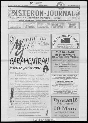 Le Sisteron Journal du 09/02/2002