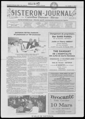 Le Sisteron Journal du 16/02/2002