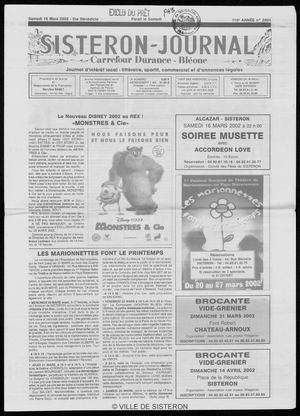 Le Sisteron Journal du 16/03/2002