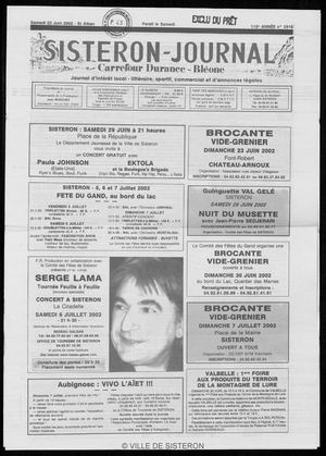 Le Sisteron Journal du 22/06/2002