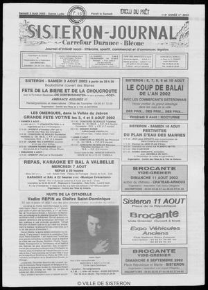 Le Sisteron Journal du 03/08/2002