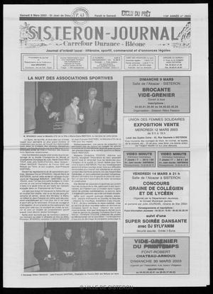 Le Sisteron Journal du 08/03/2003