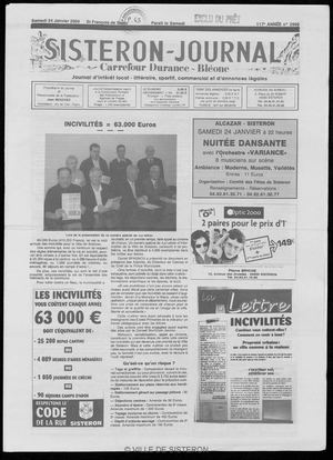 Le Sisteron Journal du 24/01/2004