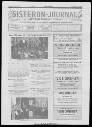 Le Sisteron Journal du 10/04/2004