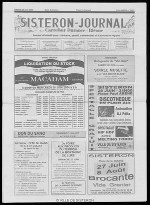 Le Sisteron Journal du 26/06/2004