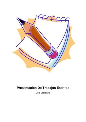 Cartilla Tecnicas Para La Presentacion De Trabajos Escritos