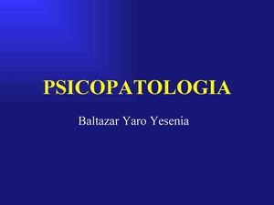 Psicopatologia