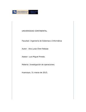 Investigacion De Operaciones Programacion Lineal