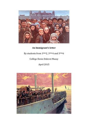 Contestants An Immigrant's Letter