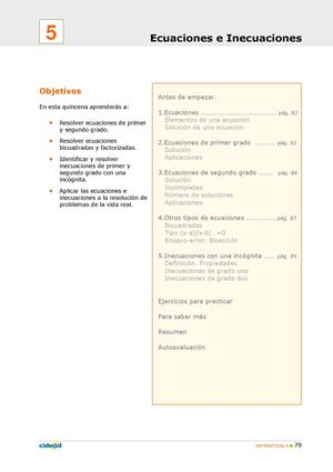 Ecuaciones E Inecuaciones