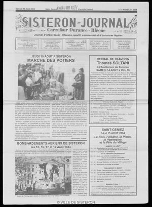 Le Sisteron Journal du 14/08/2004