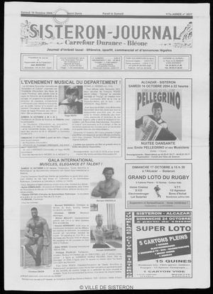Le Sisteron Journal du 16/10/2004