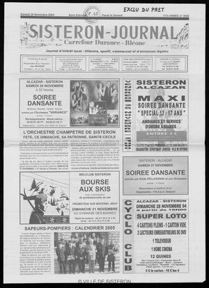 Le Sisteron Journal du 20/11/2004