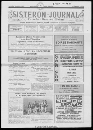Le Sisteron Journal du 27/11/2004