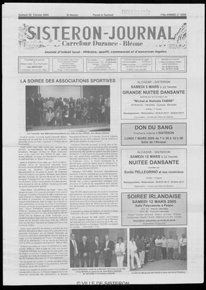Le Sisteron Journal du 26/02/2005