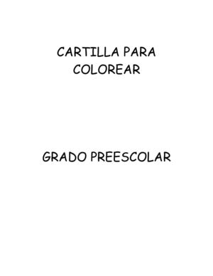 Cartilla Para Colorear Preescolar