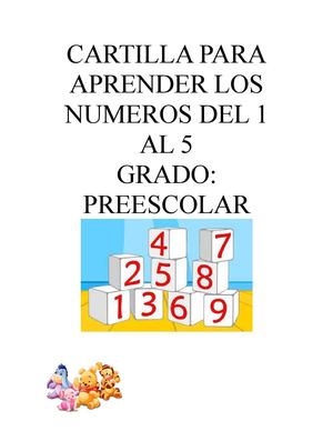 cartilla numeros del 1 al 5