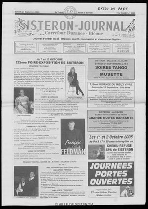 Le Sisteron Journal du 24/09/2005