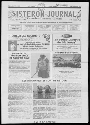 Le Sisteron Journal du 01/04/2006