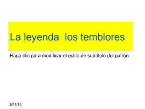 La Leyenda Los Temblores Power