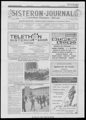 Le Sisteron Journal du 02/12/2006
