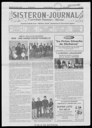 Le Sisteron Journal du 20/01/2007