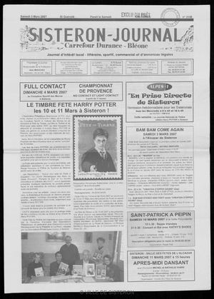 Le Sisteron Journal du 03/03/2007
