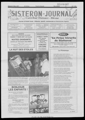 Le Sisteron Journal du 17/03/2007
