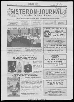 Le Sisteron Journal du 30/06/2007