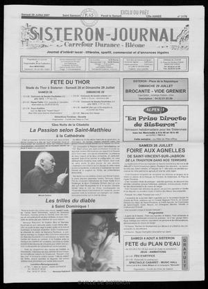 Le Sisteron Journal du 28/07/2007