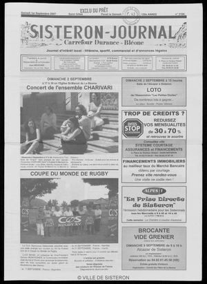 Le Sisteron Journal du 01/09/2007